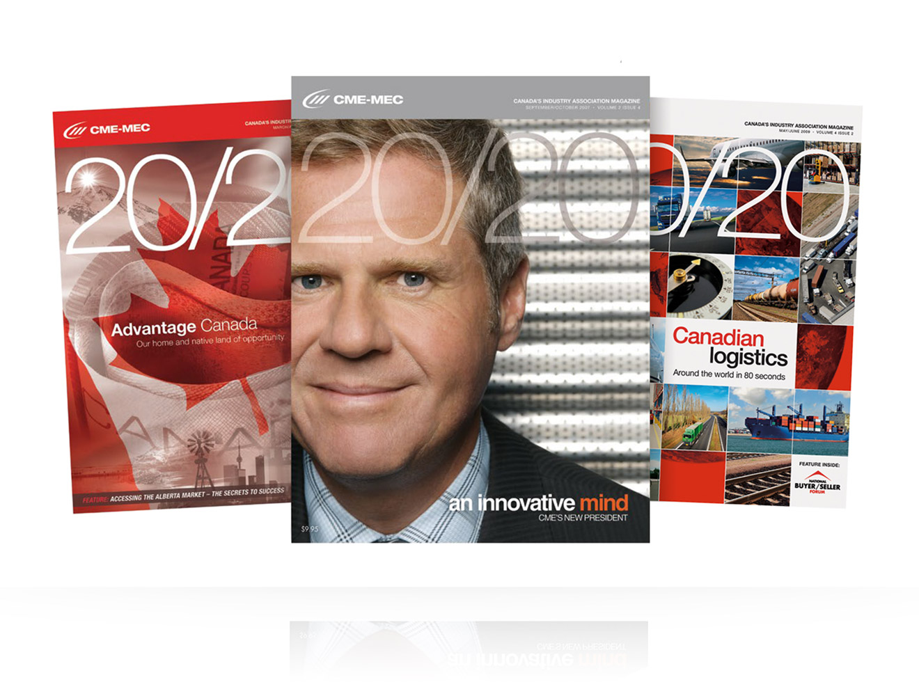2020 magazine cover and interior spread
