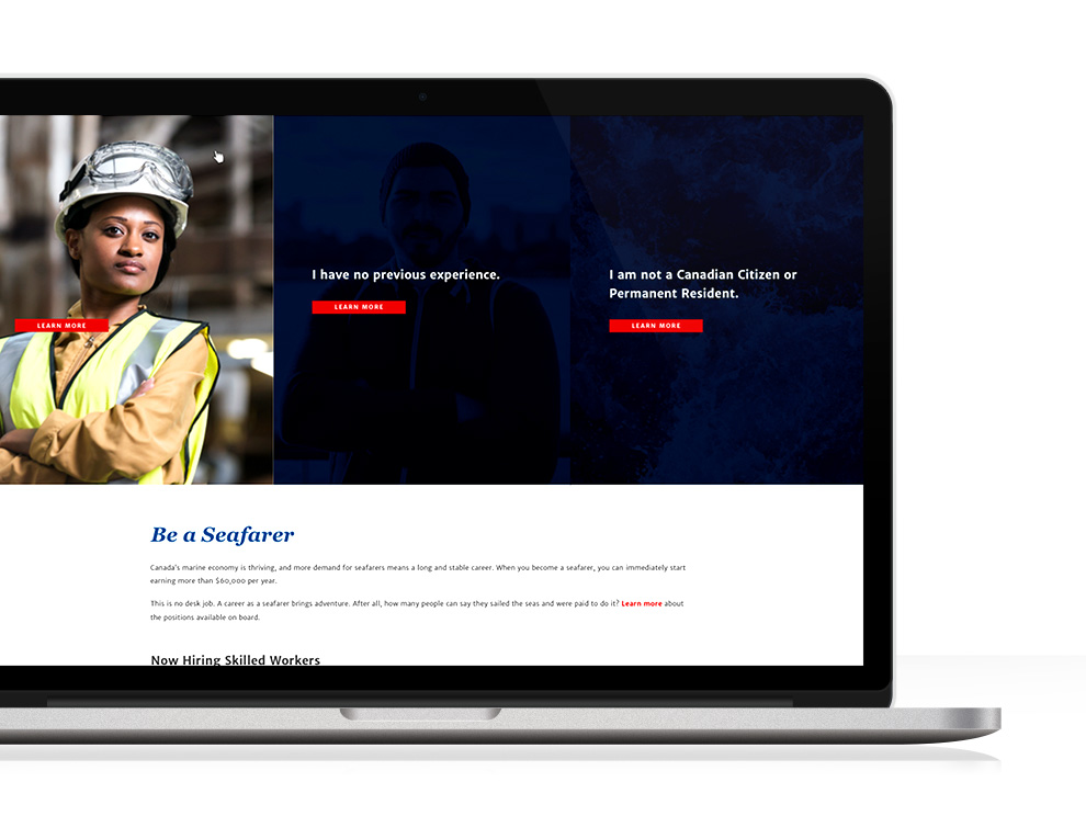 Seafarers International Union desktop website
