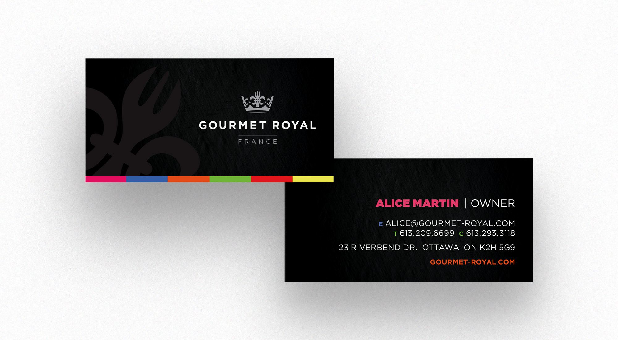 Gourmet Royal Business Cards