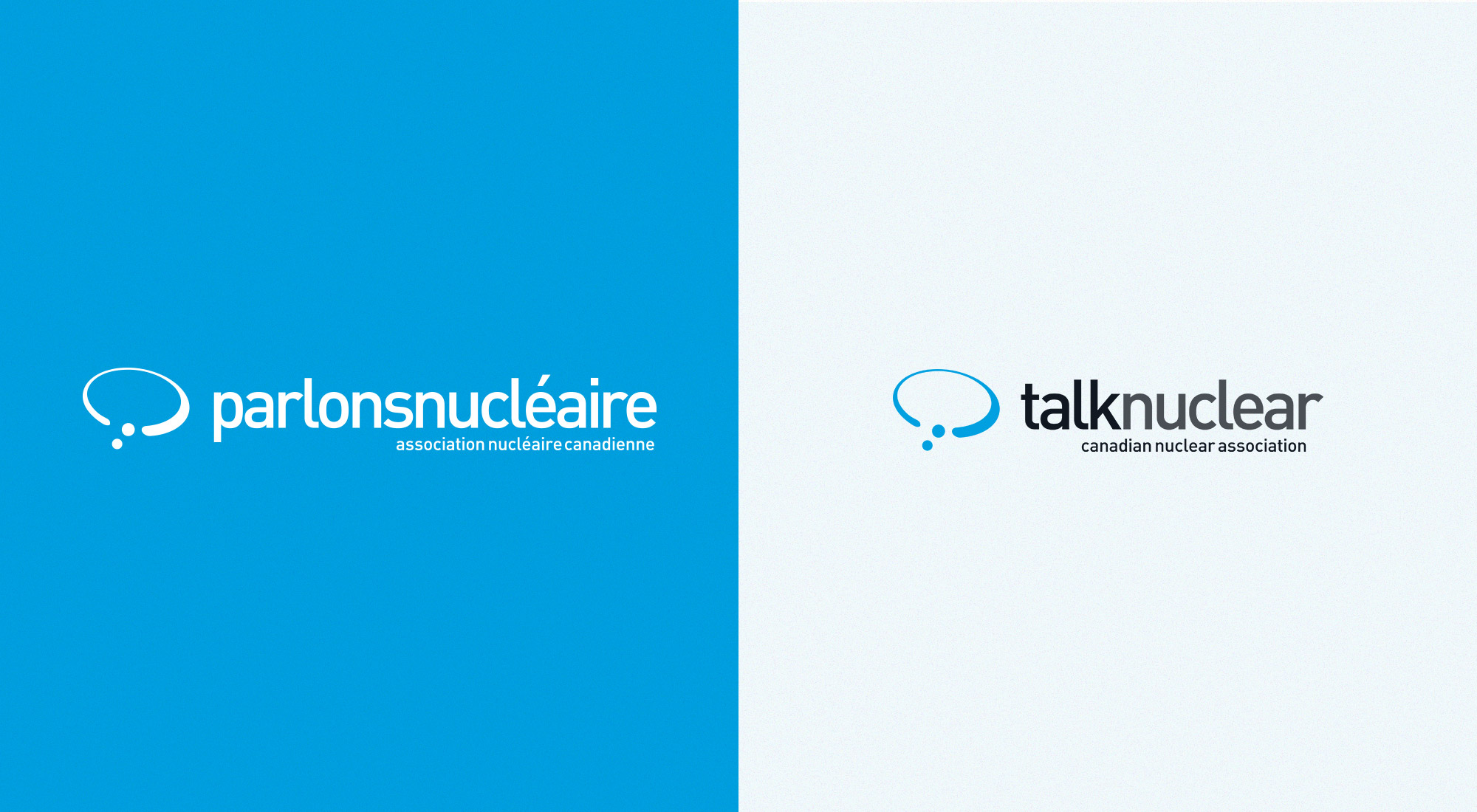 Talk Nuclear logo and white French version
