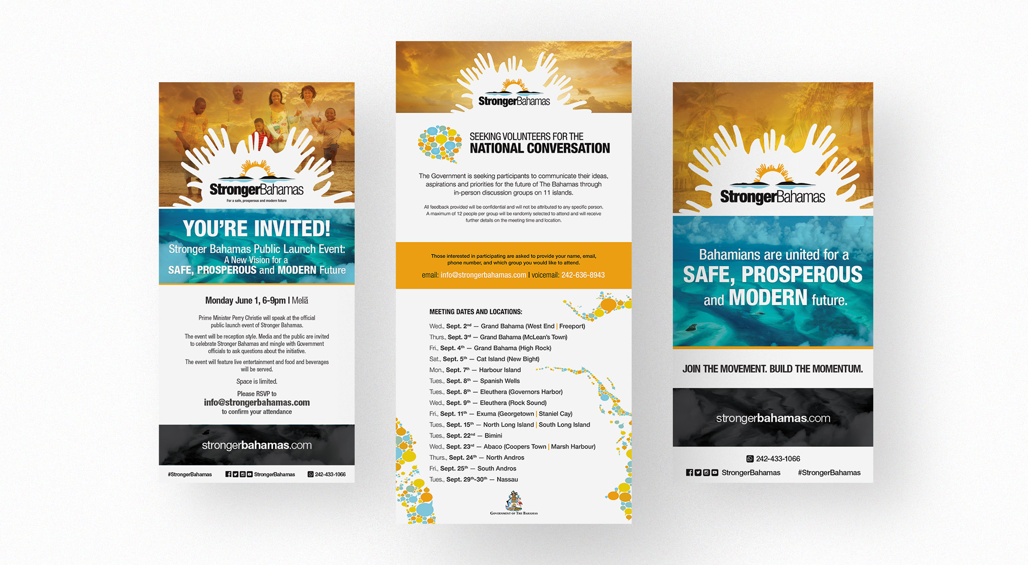Stronger Bahamas Newspaper Ads for the Initiative Launch and National Conversation