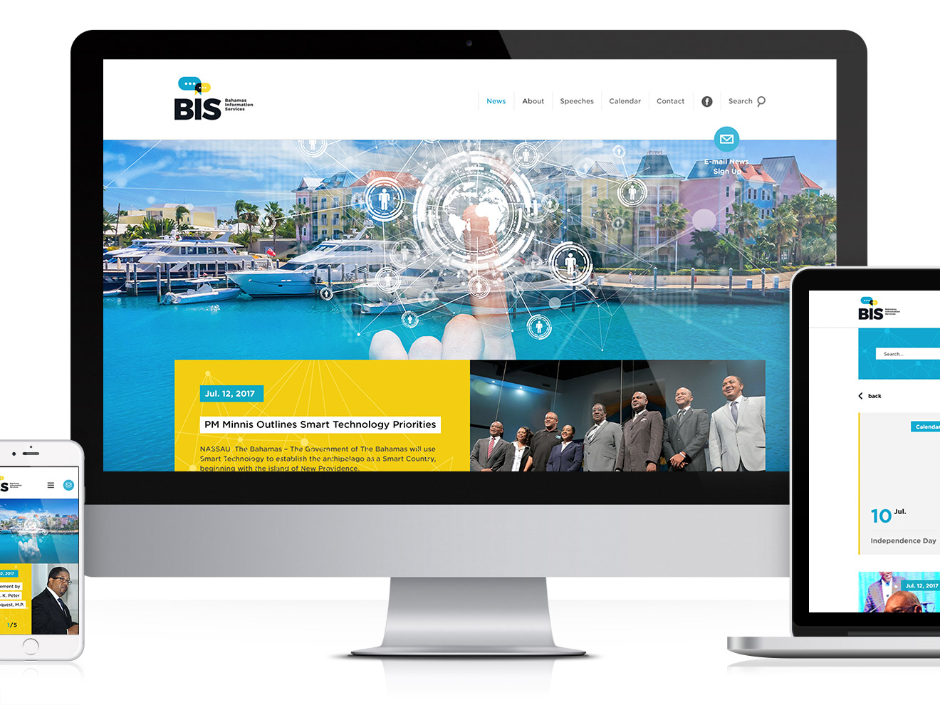 BIS website, multi-media responsiveness