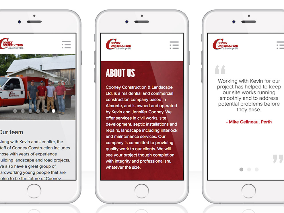 Cooney mobile website