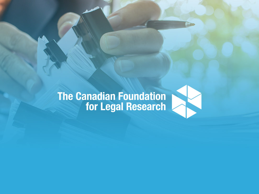 The Canadian Foundation for Legal Research