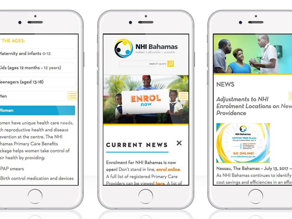 NHI mobile website