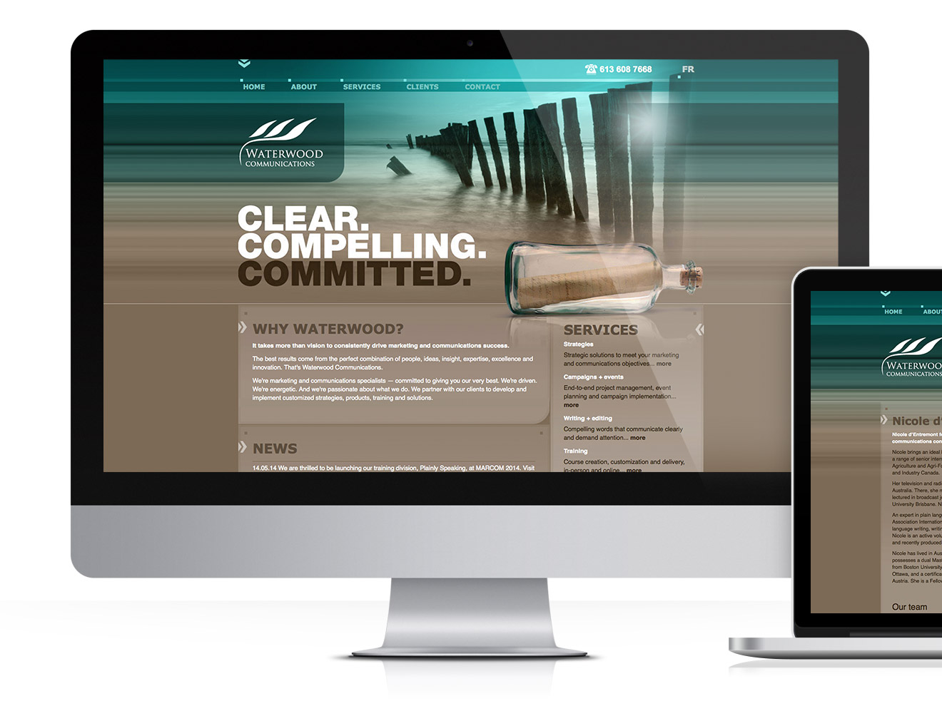 Waterwood website, multi-media responsiveness