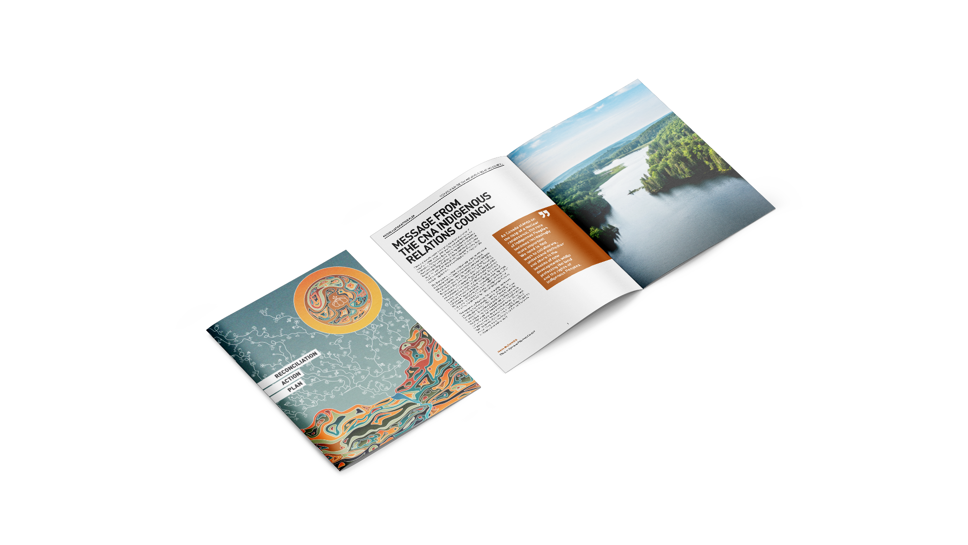 Front cover and an inner spread from the RAP.