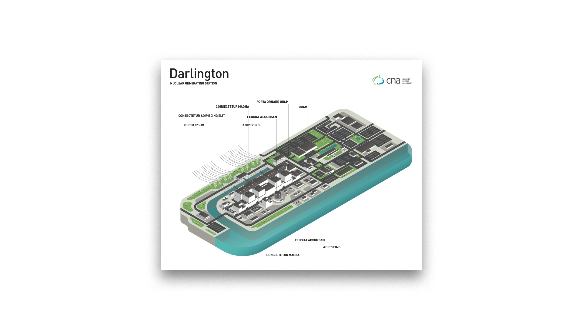 3-Dimensional illustration of isometric generating station 'Darlington'.