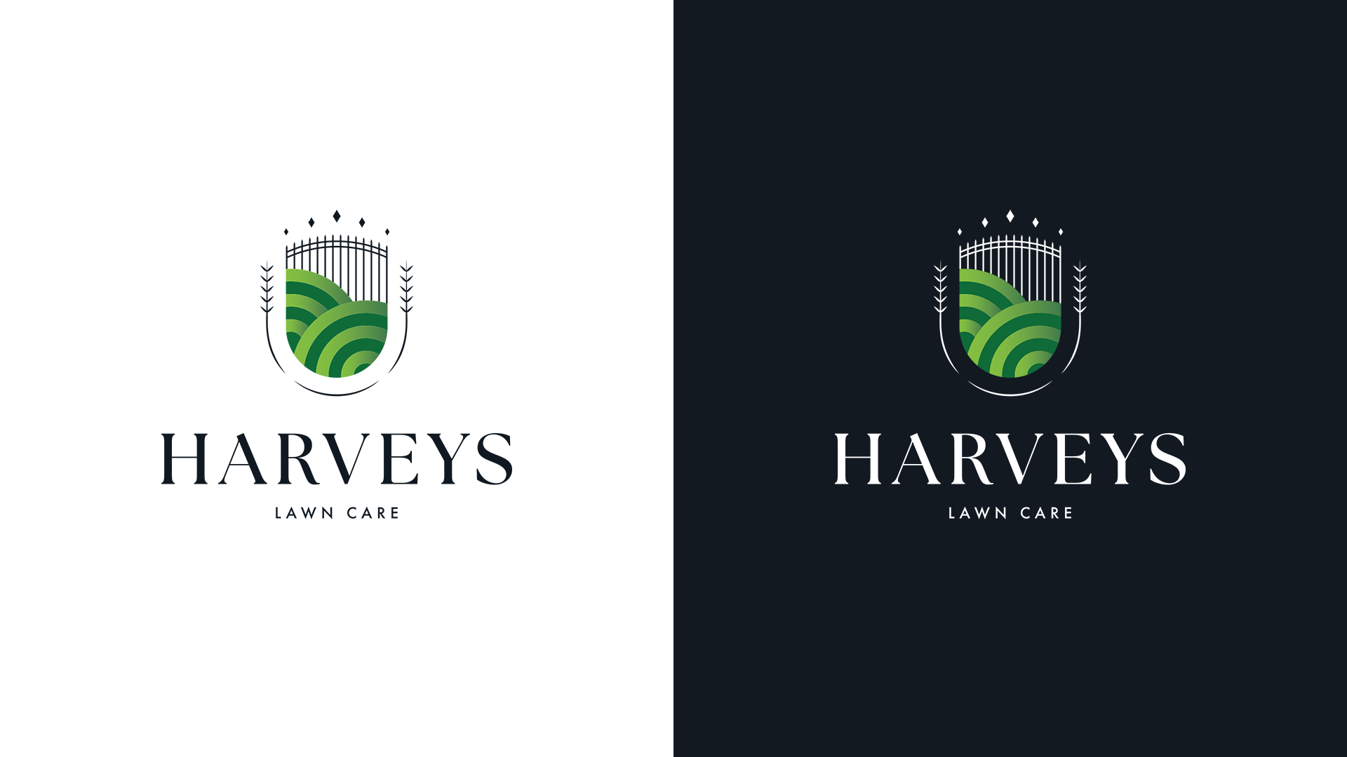 Side-by-side logos: left shows full colour logo on white; right shows reversed logo on black.